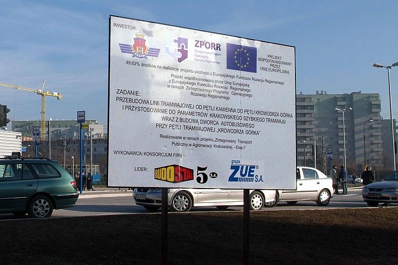Inwestycja została zrealizowana w ramach projektu "Zintegrowany Transport Publiczny w Aglomeracji Krakowskiej - Etap I
