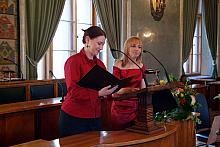W imieniu nagrodzonych stypendystów podziękowanie wygłosiły: Małgorzata Wojciechowska i Barbara Kurzaj.