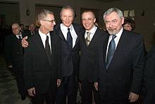 Od lewej: Krzysztof Kolberger, Jon Voight, Piotr Adamczyk oraz Jacek Majchrowski.