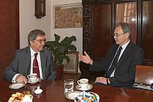 Spotkanie Tomasa Bertelmana, Ambasadora Szwecji(z prawej) oraz Henryka Bątkiewicza,Zastępcy Prezydenta Miasta Krakowa.