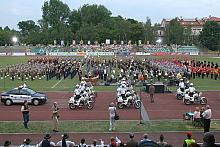 Przegląd orkiestr wojskowych 
na płycie stadionu sportowego WKS "Wawel".