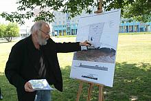 Prezentacja projektu. Na zdjęciu Wojciech Obtułowicz, jeden z autorów.