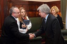 Florent Celiku, Ambasador Republiki Albanii spotkał się z Zastępcą Prezydenta Miasta Krakowa Kazimierzem Bujakowskim.