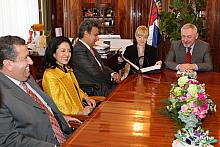 Rozmowy w zaciszu prezydenckiego gabinetu toczyły się wokół spraw związanych z kontynuacją współpracy Krakowa z Quito.