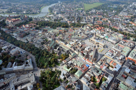 Kraków z lotu ptaka - fot. W.Majka