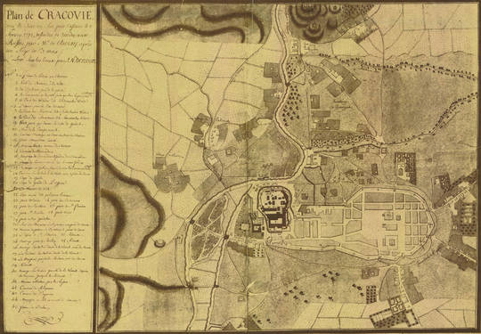 Historyczne widoki i plany Krakowa - Plany z XVII i XVIII wieku