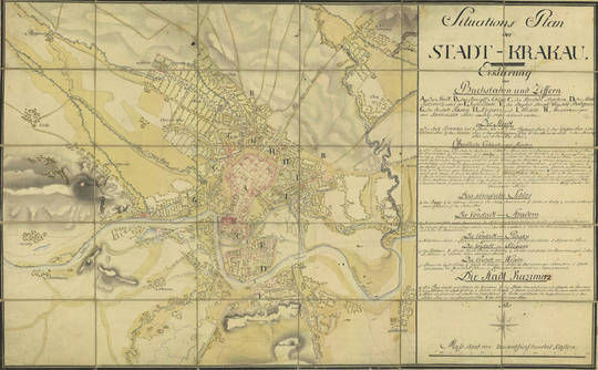 Historyczne widoki i plany Krakowa - Plany z XVII i XVIII wieku