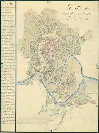 Historyczne widoki i plany Krakowa - Plany z XIX wieku