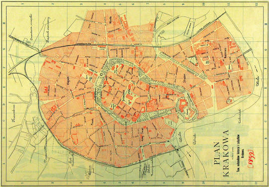 Historyczne widoki i plany Krakowa - Plany z XIX wieku
