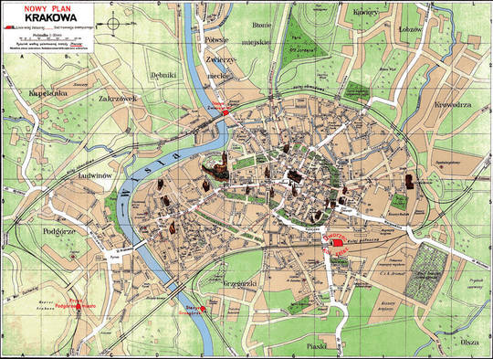 Historyczne widoki i plany Krakowa - Plany z XX wieku i współczesne