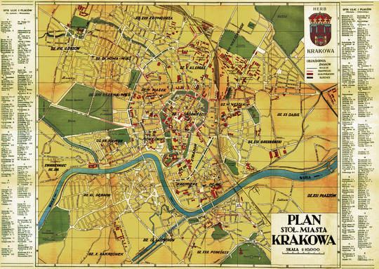 Historyczne widoki i plany Krakowa - Plany z XX wieku i współczesne