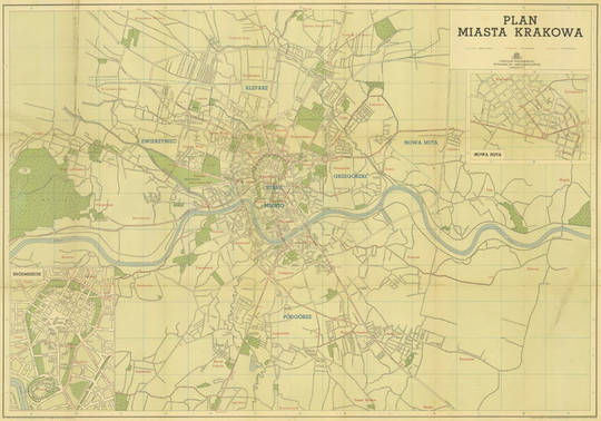 Historyczne widoki i plany Krakowa - Plany z XX wieku i współczesne
