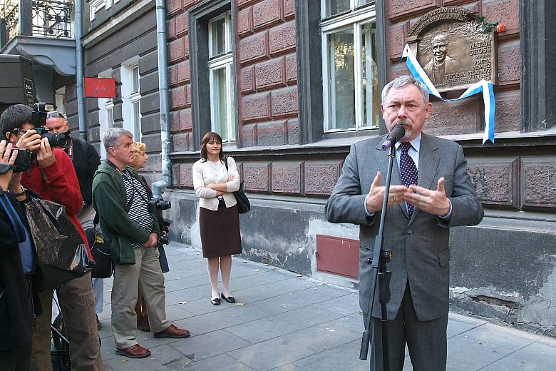 W odłonięciu uczestniczył również  Jacek Majchrowski, Prezydent Miasta Krakowa.
