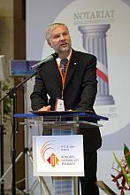 Jacek Wojdyło, przedstawiciel Izby Notarialnej w Katowicach i Prezes Krajowej Rady Notarialnej. 