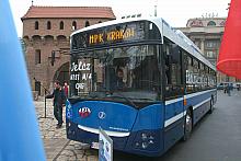 Pierwszy w Krakowie autobus zasilany sprężonym gazem ziemnym (CNG).
