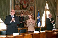 Wiceprzewodniczący Rady Miasta Krakowa. 
Od lewej: Bogusław Kośmider, Katarzyna Matusik-Lipiec i Stanisław Rachwał.