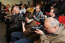 Wystąpieniom prezydenta Majchrowskiego i prezesa Demjana przysłuchiwali się dziennikarze i fotoreporterzy, którzy tłumnie przyby