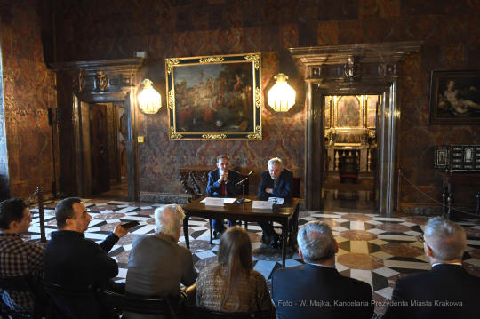 Konferencja prasowa w sprawie współpracy Miasta i Zamku Królewskiego na Wawelu