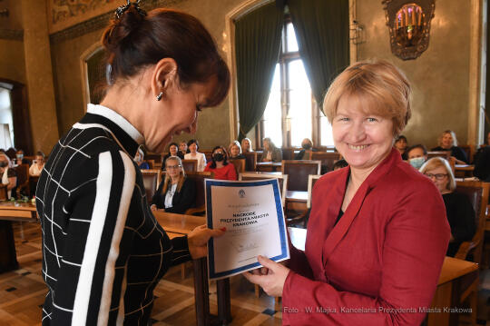 Wręczenie nagród Prezydenta Miasta Krakowa z okazji Dnia Komisji Edukacji Narodowej