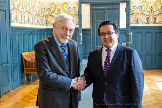 Spotkanie kurtuazyjne z J. E. Panem Juanem Sandovalem Mendioleą Ambasadorem Meksyku w Polsce