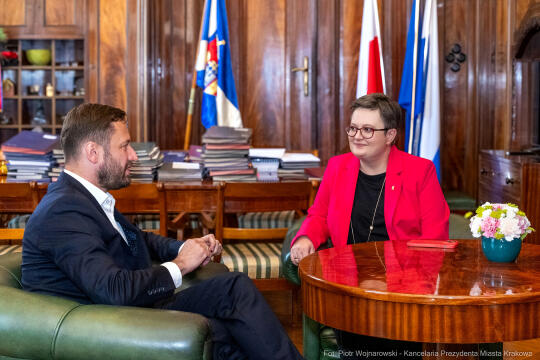 Wiceministra Edukacji Narodowej Katarzyna Lubnauer z wizytą u Prezydenta Miasta Krakowa
