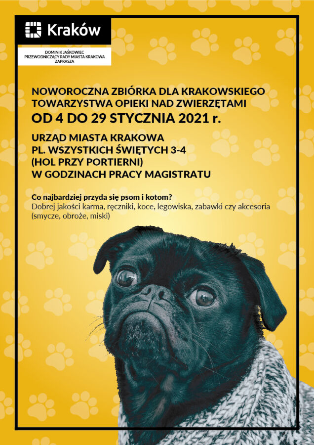 Zbiórka karmy dla Krakowskiego Towarzystwa Opieki nad Zwierzętami