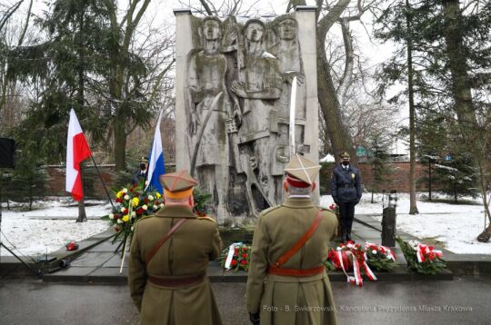 Uroczystości z okazji 77. rocznicy zakończenia okupacji hitlerowskiej w Krakowie