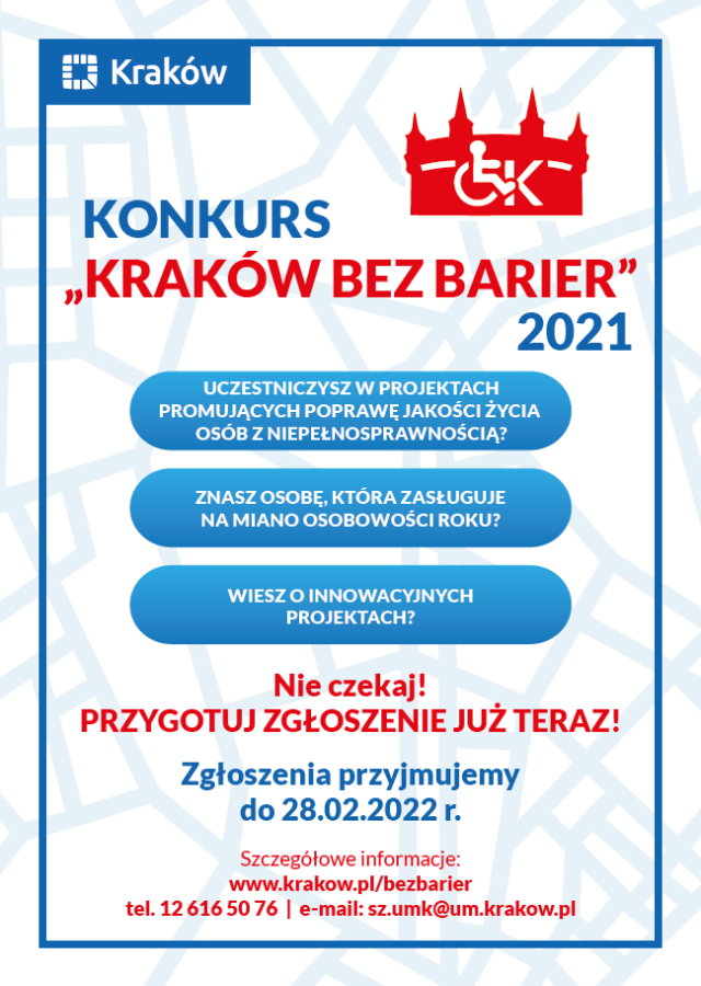 Plakat Kraków Bez Barier