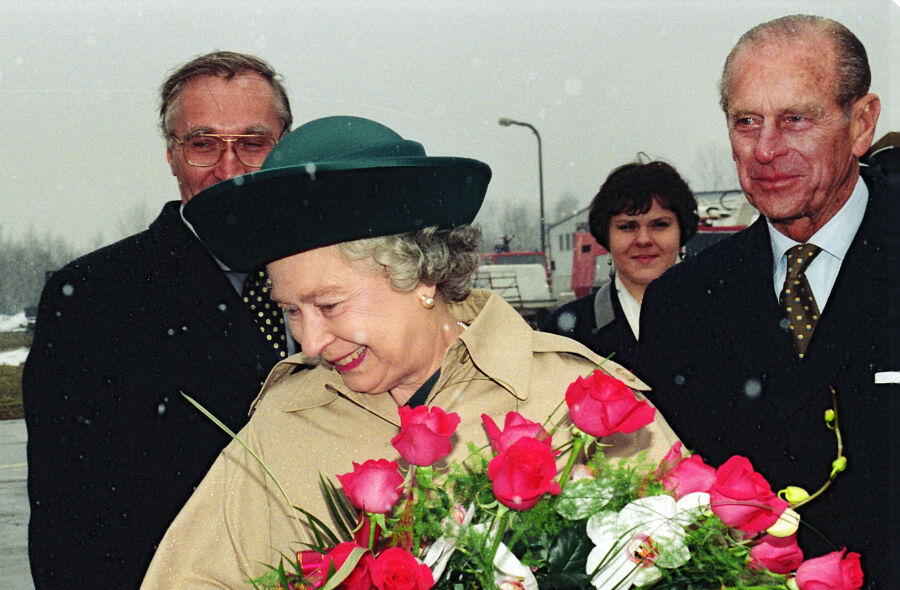 Królowa Elżbieta II w Krakowie w 1996 r. 