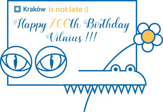 krakowska kartka urodzinowa dla Vilna